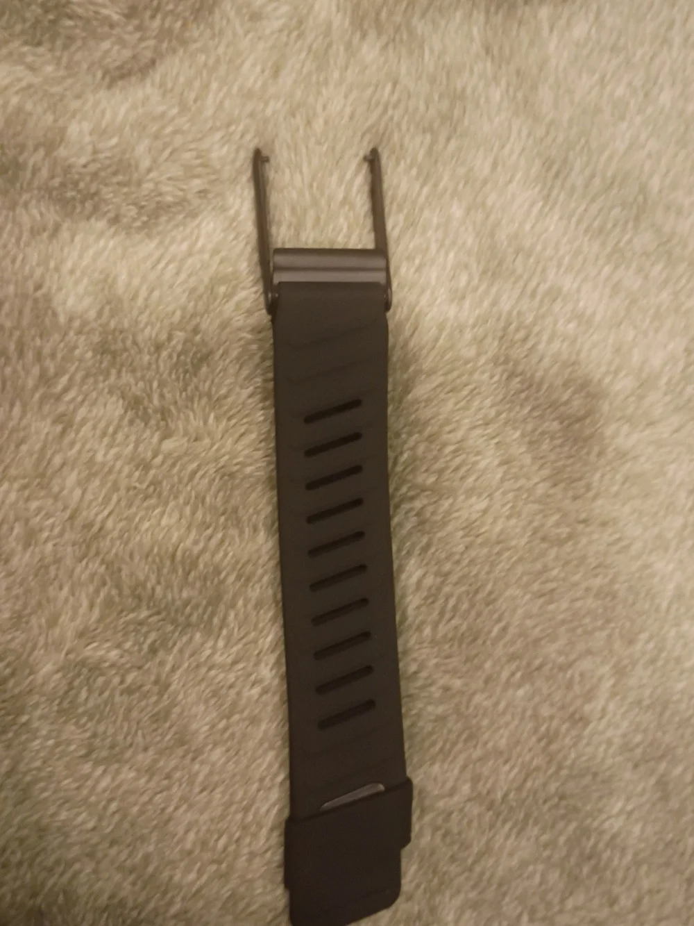 Black Silicone Replacement Watch Band - Two Piece